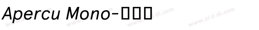 Apercu Mono字体转换